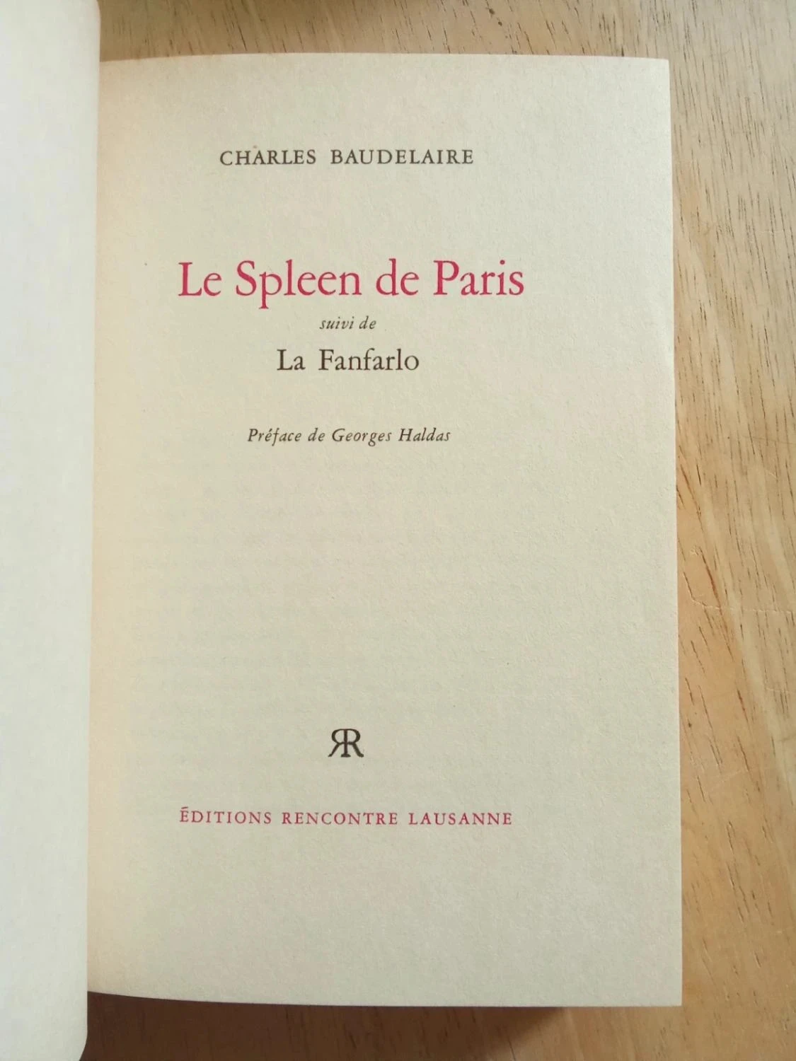 Le spleen de Paris, suivi de La Fanfarlo, de Charles Baudelaire